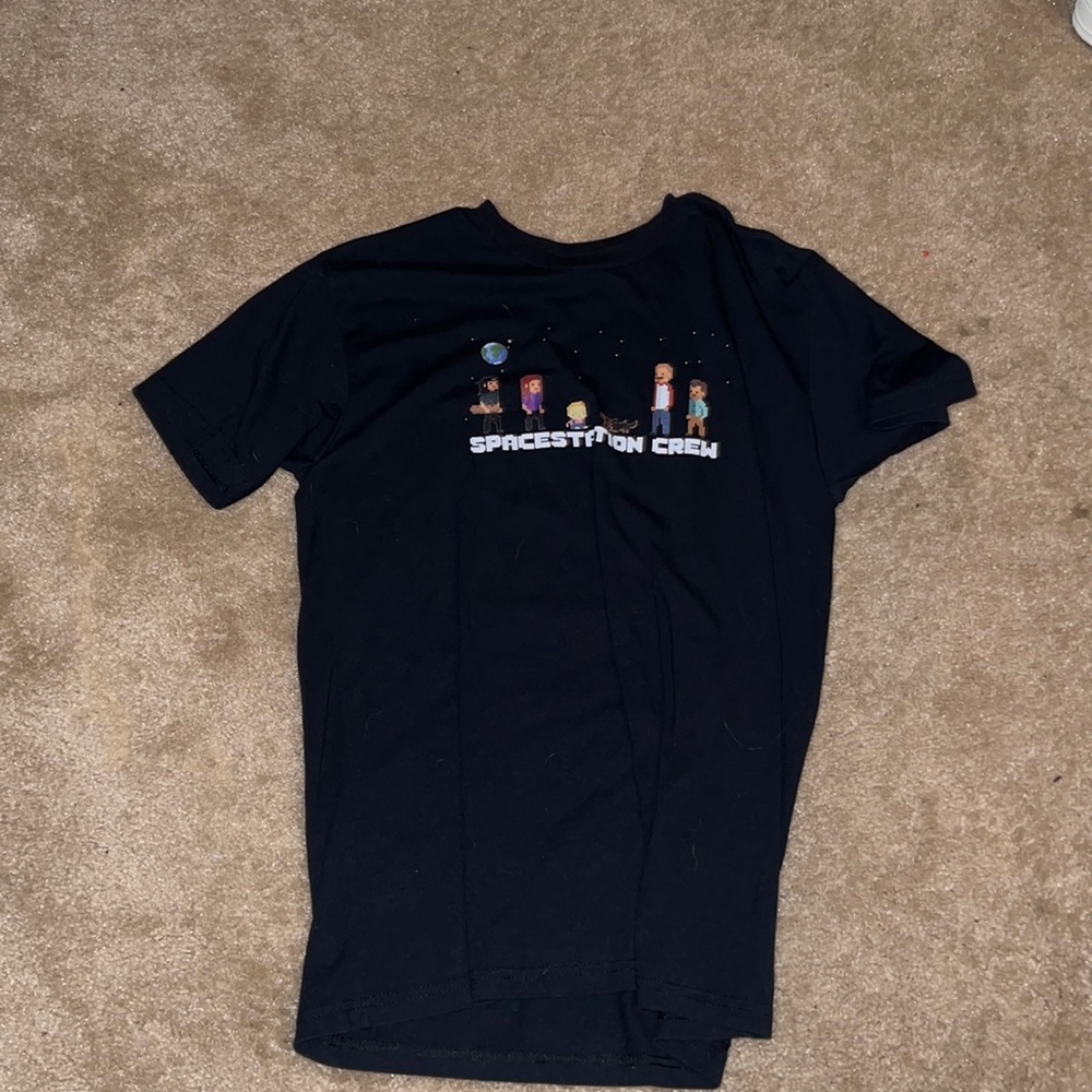 Black Spacestaion Crew Tshirt